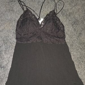 PINK Victoria's Secret Black Lace Chemise